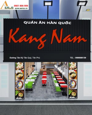 Thiết kế quán ăn Hàn quốc Kangnam quận Tân Phú, TPHCM