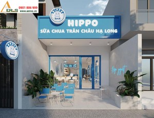 Thiết kế quán sữa chua trân châu Hippo tại quận Gò Vấp, TP.HCM