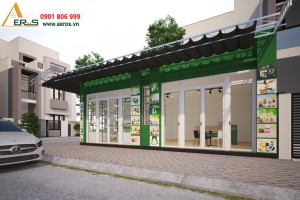 Thiết kế showroom TPCN của anh Hiền tại quận Tân Phú, TPHCM