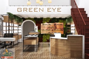 Thiết kế thi công cửa hàng mắt kính Green Eye tại Quận 7