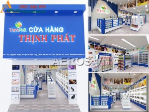 Thiết kế thi công shop mỹ phẩm THỊNH PHÁT tại Bình Phước