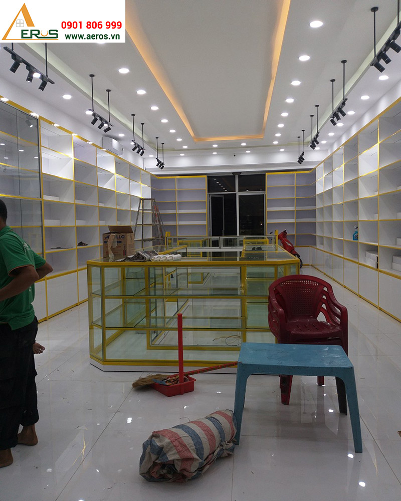 Thiết kế nội thất shop mỹ phẩm Dũng Đào tại Tiền Giang