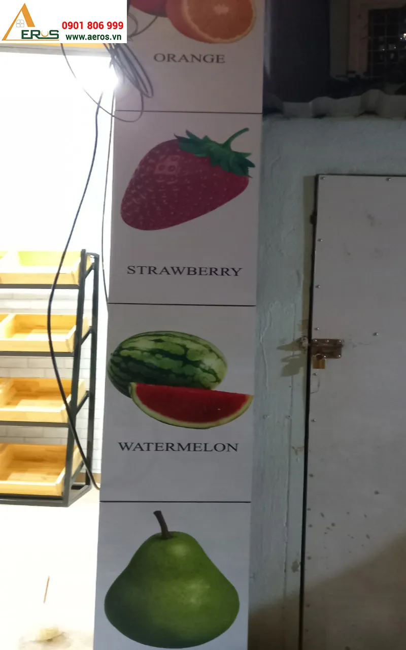 Thiết kế shop trái cây HaNa Fruits tại Bình Thạnh, TPHCM