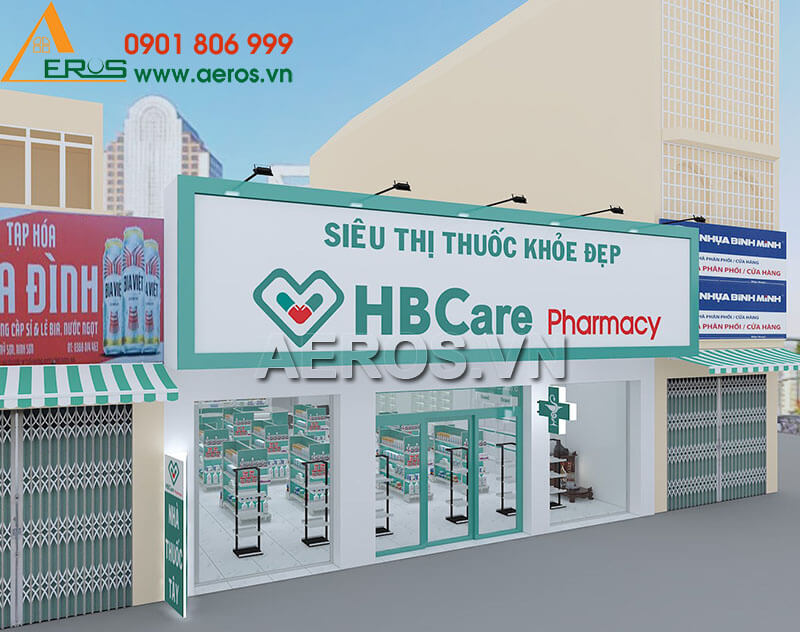 Thiết kế thi công nhà thuốc HB CARE - Hoàng Hoa Thám, TP Vũng Tàu