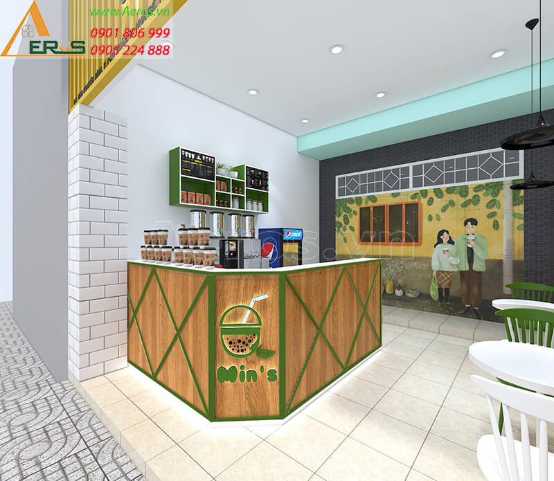Thiết kế và thi công quán coffee Min's tại Nhà Bè, TPHCM
