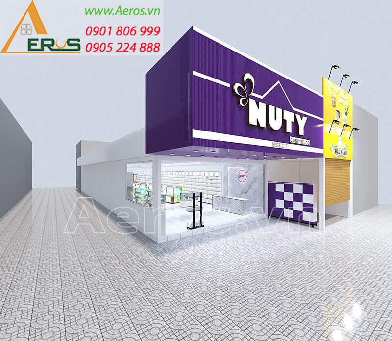 Thiết kế showroom mỹ phẩm Nuty Cosmetics tại Quận 9, TPHCM