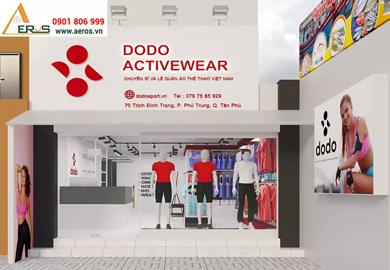 Thiết kế shop thời trang thể thao DoDo Activewear Tân Phú, TPHCM