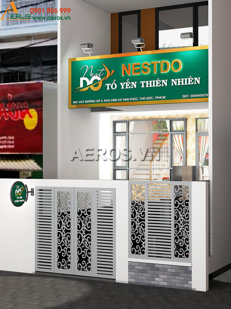 Thiết kế thi công shop yến sào NESTDO tại kdc Vạn Phúc, TP Thủ Đưc
