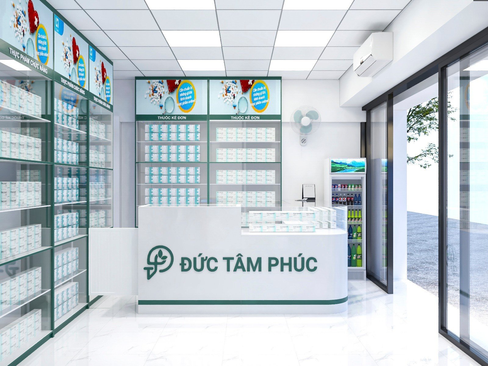 Thiết kế thi công nhà thuốc ĐỨC TÂM PHÚC tại quận 8, TPHCM